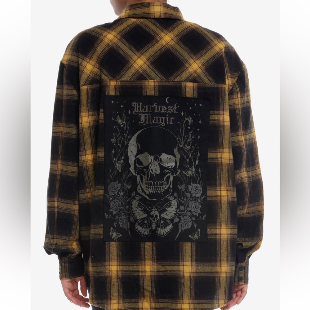 Thorn‎ & Fable Harvest Magic Plaid Flannel Button Up Shirt Hot Topic